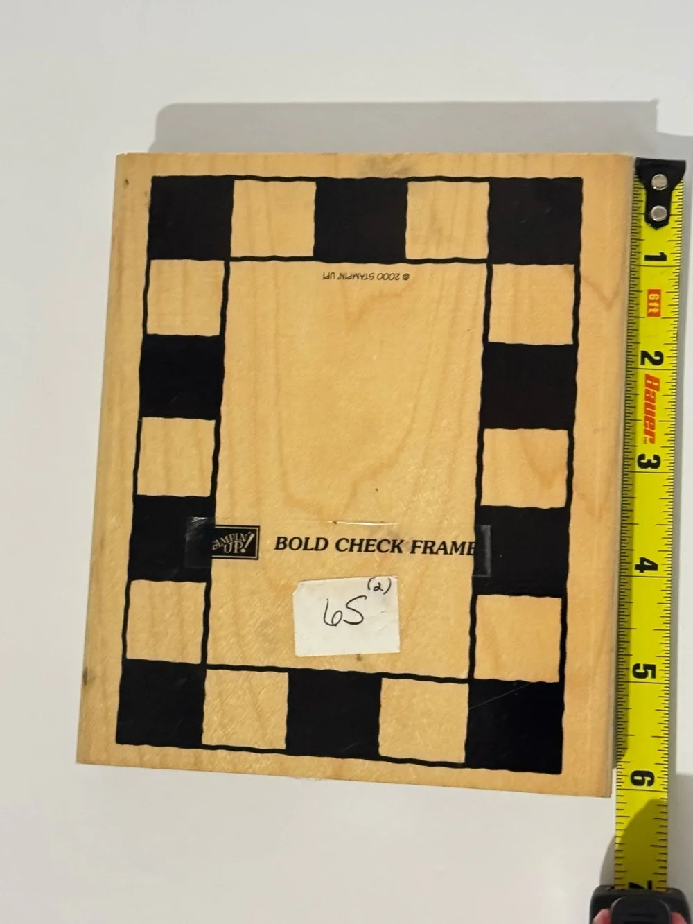 Stampin' Up! Black and Natural Bold Check Frame Stamp